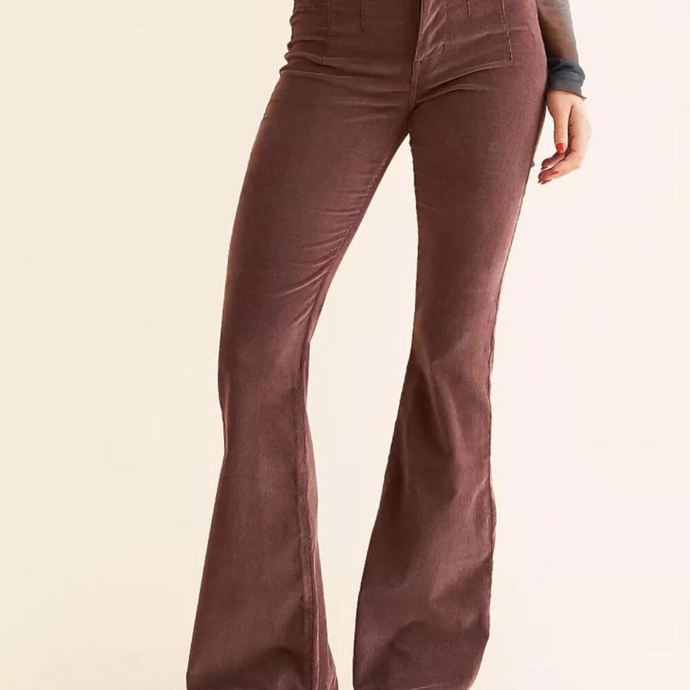 We The Free Women's Brown and Burgundy Trousers